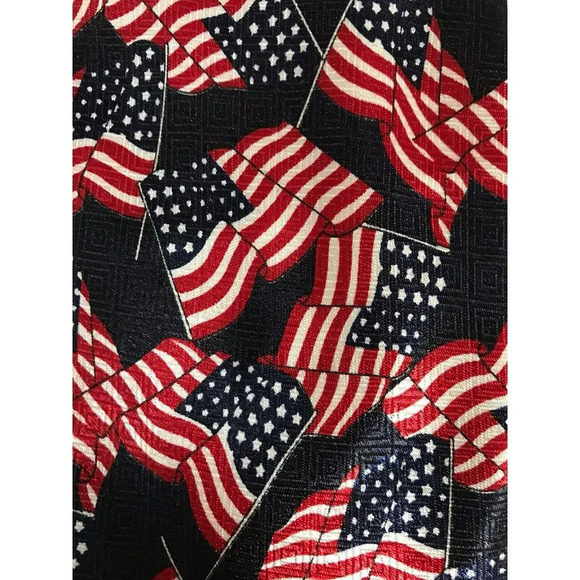 Roberto Cellini USA American Flag July 4th Memorial Patriotic Classic Neck Tie - Picture 2 of 4